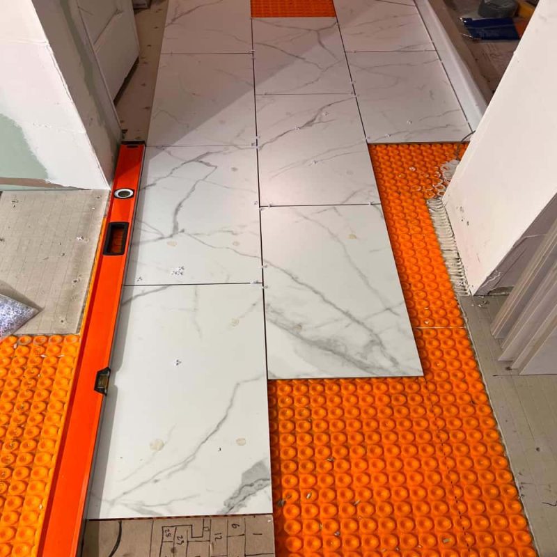 Schluter Heated Floor - Maine Renovation